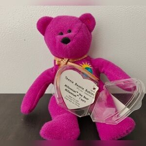 Ty Millennium The Bear Teenie Beanie Baby